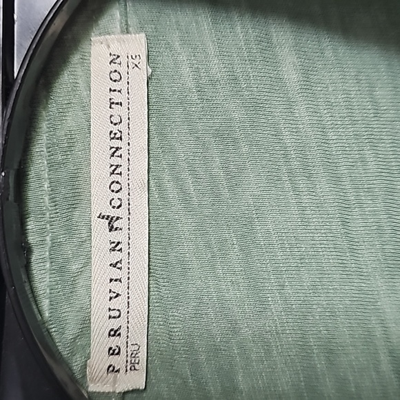 PERUVIAN CONNECTION Women's Long Sleeve Shirt Dress Green XS Lightweight Casual - Picture 4 of 8